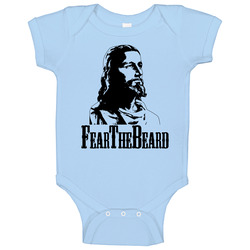 Jesus Christ Fear The Beard Catholic Christian Baby One Piece