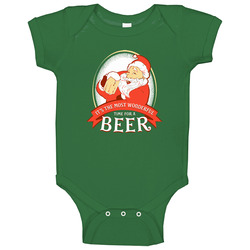It's The Most Wonderful Time For A Beer - Dear Santa Christmas Baby One Piece It's The Most Wonderful Time For A Beer - Dear Santa Christmas Baby One Piece