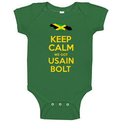 Keep Calm We Got Usain Bolt Jamaica Track 100 M Olympics Baby One Piece