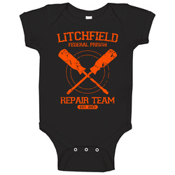 Litchfield t-shirt orange is the new black tee Baby One Piece Litchfield t-shirt orange is the new black tee Baby One Piece