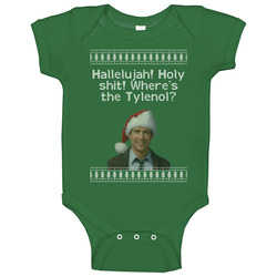 Where's The Tylenol National Lampoons Christmas Vacation Quote Clark Knit Baby One Piece