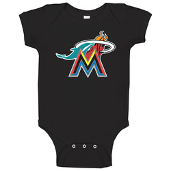Miami Florida Pro Sports Teams Logo Mashup City Pride Fan Baby One Piece