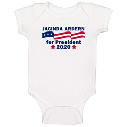 Jacinda Ardern For President 2020 Most Influential People Fan Baby One Piece
