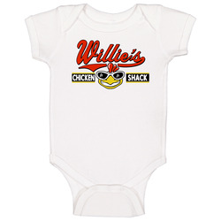 Willie's Chicken Shack Louisiana Restaurant Logo Foodie Food Fan Baby One Piece