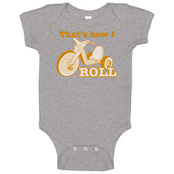 How I Roll Big Wheels Retro Funny Baby One Piece How I Roll Big Wheels Retro Funny Baby One Piece