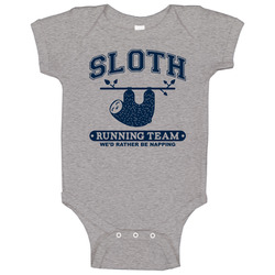 Sloth Running Team We Rather Be Napping Funny Lazy Tired Anti Exercise Baby One Piece Sloth Running Team We Rather Be Napping Funny Lazy Tired Anti Exercise Baby One Piece