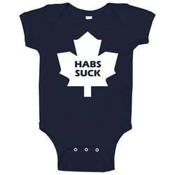 Leafs Hockey Habs Suck Baby One Piece Leafs Hockey Habs Suck Baby One Piece