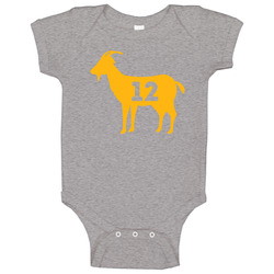 Aaron Rodgers Goat #12 Mvp Quarterback Green Bay Football Fan V3 Baby One Piece