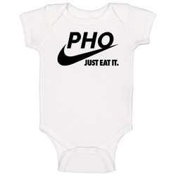 Pho: Just Eat It. - Nike Inspired Baby One Piece Pho: Just Eat It. - Nike Inspired Baby One Piece