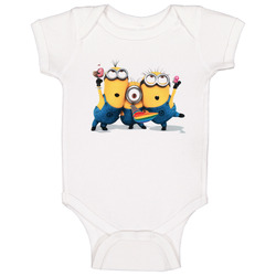 Despicable Me Minion T Shirt White 3 Gang Baby One Piece Despicable Me Minion T Shirt White 3 Gang Baby One Piece