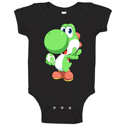 Super Smash Bros. - Super Mario Bros. - Yoshi - Cute Black Baby One Piece