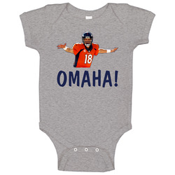 Peyton Manning Omaha Quarterback Audible Denver Football Baby One Piece