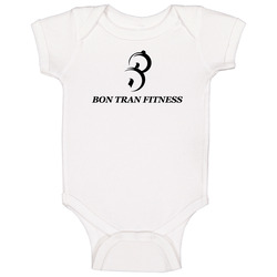 Bon Tran Fitness Black Logo Health Gym Body Building Motivation Lifting Training Baby One Piece