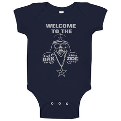 Funny Dak Prescott Star Wars Mashup T Shirt Welcome to the Dak Side Baby One Piece
