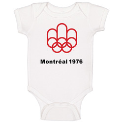 Montreal Summer 1976 Olympics Retro Logo World Olympiad Event Baby One Piece Montreal Summer 1976 Olympics Retro Logo World Olympiad Event Baby One Piece