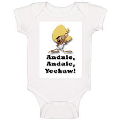 Speedy Gonzales Andale Yeehaw Retro Cartoon Baby One Piece Speedy Gonzales Andale Yeehaw Retro Cartoon Baby One Piece