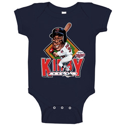 Kirby Puckett Retro Baseball Caricature Baby One Piece Kirby Puckett Retro Baseball Caricature Baby One Piece