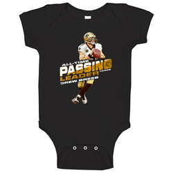 Drew Brees All Time Passing Yards Leader Baby One Piece