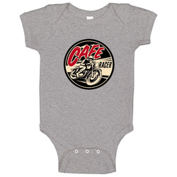 Vintage Motorcycle Cafe Racer Classic Logo Baby One Piece Vintage Motorcycle Cafe Racer Classic Logo Baby One Piece