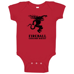 Fireball Cinnamon Whisky Logo Alcohol Drinking Gift Baby One Piece Fireball Cinnamon Whisky Logo Alcohol Drinking Gift Baby One Piece