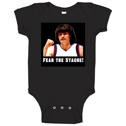 Adam Morrison Fear The Stache Baby One Piece Adam Morrison Fear The Stache Baby One Piece