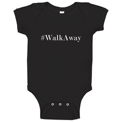 Walkaway Shirt, #walkaway, Black Baby One Piece Walkaway Shirt, #walkaway, Black Baby One Piece