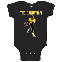 The Candyman Baseball Pittsburgh John Candelaria Baby One Piece The Candyman Baseball Pittsburgh John Candelaria Baby One Piece