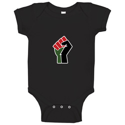 Red Black Green Fist Baby One Piece Red Black Green Fist Baby One Piece