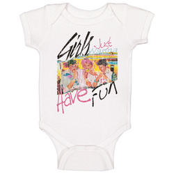 Girls Just Wanna Have Fun 80s Baby One Piece Girls Just Wanna Have Fun 80s Baby One Piece