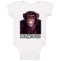 I Fling Poo Monkey funny Baby One Piece I Fling Poo Monkey funny Baby One Piece