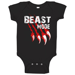 Beast Mode Black Baby One Piece Beast Mode Black Baby One Piece