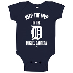 Miguel Cabrera Keep The Mvp In The D Baseball Baby One Piece Miguel Cabrera Keep The Mvp In The D Baseball Baby One Piece