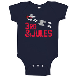 3rd And Jules Julian Edelman New England Football Fan Grunge Look Baby One Piece 3rd And Jules Julian Edelman New England Football Fan Grunge Look Baby One Piece