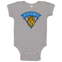 Finland Suomi Sochi Olympic Hockey Team Logo Baby One Piece Finland Suomi Sochi Olympic Hockey Team Logo Baby One Piece