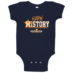 Houston Astros Earn History World Series Postseason Cotton Baby One Piece Houston Astros Earn History World Series Postseason Cotton Baby One Piece
