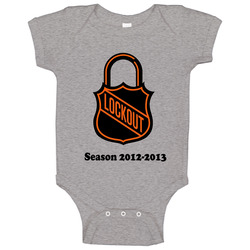 Nhl Lockout Hockey 2012-2013 Orange Baby One Piece Nhl Lockout Hockey 2012-2013 Orange Baby One Piece