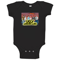 Ugly Americans Cartoon Baby One Piece