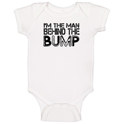Man Behind Bump Baby One Piece