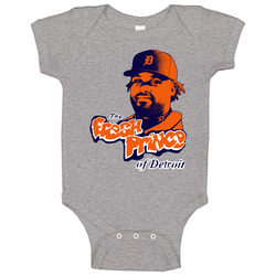 Fresh Prince Of Detroit Prince Fielder Baseball Baby One Piece Fresh Prince Of Detroit Prince Fielder Baseball Baby One Piece