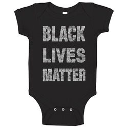 Black Lives Matter Words And Names Official Unisex Baby One Piece Black Lives Matter Words And Names Official Unisex Baby One Piece