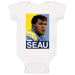 Junior Seau San Diego New England Football Linebacker Baby One Piece Junior Seau San Diego New England Football Linebacker Baby One Piece