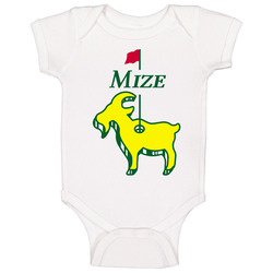 Larry Mize Goat Masters Champion Golf Baby One Piece Larry Mize Goat Masters Champion Golf Baby One Piece