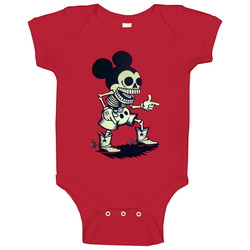 Mickey Mouse Cowboy Skeleton Death Parody Baby One Piece Mickey Mouse Cowboy Skeleton Death Parody Baby One Piece