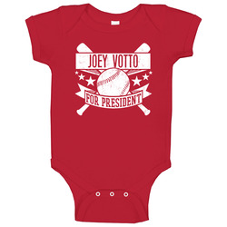 Joey Votto For President Cincinnati Baseball Player Funny Baby One Piece Joey Votto For President Cincinnati Baseball Player Funny Baby One Piece