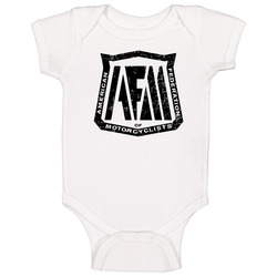 Afm American Federation Of Motorcyclists Automobile Motorcycle Parts Cool Brand Logo Emblem Baby One Piece Afm American Federation Of Motorcyclists Automobile Motorcycle Parts Cool Brand Logo Emblem Baby One Piece