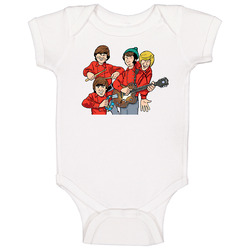 The Monkees 1960 Carton S6 Baby One Piece The Monkees 1960 Carton S6 Baby One Piece