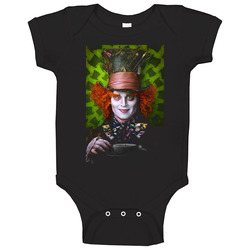 Alice In Wonderland Mad Hatter Depp Baby One Piece Alice In Wonderland Mad Hatter Depp Baby One Piece