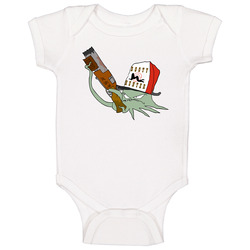 Early Cuyler Squidbillies Booty Hunter White - Ori Sty Baby One Piece