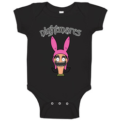 Louise Belcher Inspired Nightmares Funny Valentine Makeover Baby One Piece Louise Belcher Inspired Nightmares Funny Valentine Makeover Baby One Piece