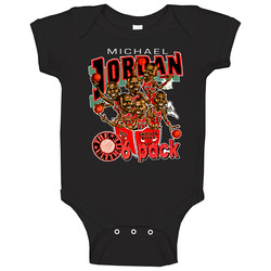 Michael Jordan Chicago Caricature Baby One Piece Michael Jordan Chicago Caricature Baby One Piece